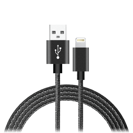 [AA-VOLTPLS-6FTBRAIDED-IOS8PIN-BLK] Ampd - Volt Plus Usb A To Apple Lightning Braided Cable 6ft - Black