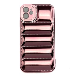 [CS-I12-PSC-PN] Puffer Shiny Case for iPhone 12 / 12 Pro - Pink