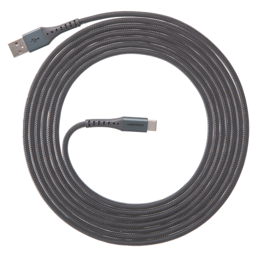 [AC10-STL256519] Ventev - Chargesync Alloy Usb A To Usb C Cable 10ft - Steel