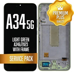 [LCD-A346-WF-SP-GR] LCD Assembly for Galaxy A346 (A34 5G 2023) with Frame - Light Green (Service Pack)