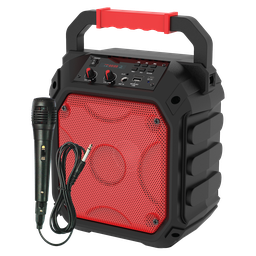 [AA-JAMSPEAK-PARTYCUBE-OG] Ampd - Party Cube 15w Karaoke Bluetooth Speaker - Red