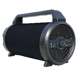 [AA-JAMSPEAK-BARREL-FABRIC] Ampd - Bazooka Barrel Fabric Bluetooth Speaker With Microphone - Black