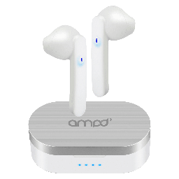 [AA-TWS-AURA-WHT] Ampd - True Wireless In Ear Headphones With Smart Touch Controls And Charging Pack - White