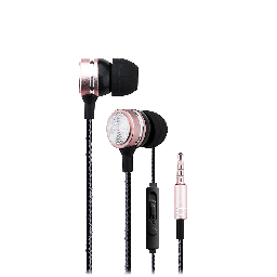 [AA-ELMTPLUS-HNDSFR-RSGLD] Ampd - Element Plus 3.5mm In Ear Wired Headphones - Rose Gold