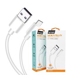 [AA-VOLTPLS-01-TYPEC] Ampd - Volt Plus Premium Usb A To Type C Data Cable 5ft - White