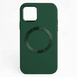 [CS-I14PM-SMS-DGR] Silicon Magsafe Case for iPhone 14 Pro Max - Dark Green