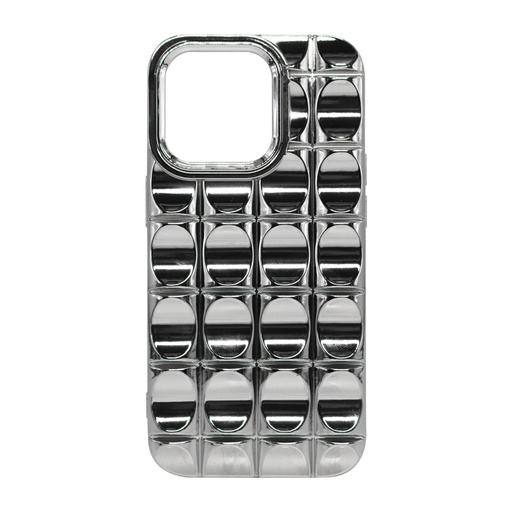 [CS-I14-GVC-GY] Groovy Shiny Case for iPhone 14 / 13 - Gray