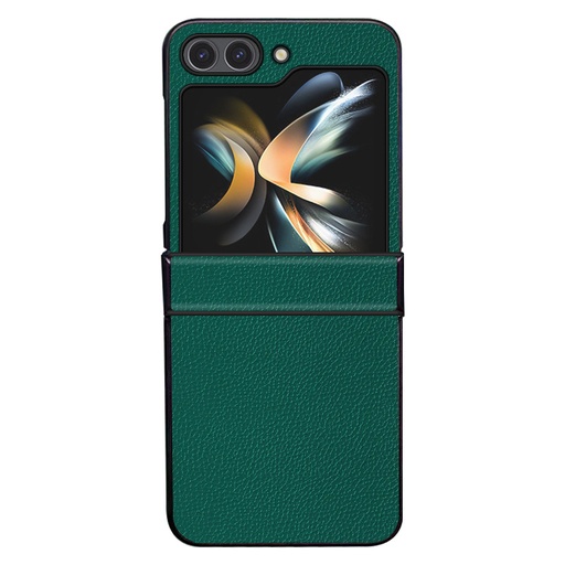 [CS-FL5-LC-GR] Leather Case for Z Flip 5 - Green