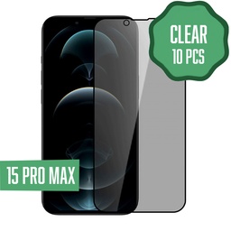 [TG-I15PM-CL10] Clear Tempered Glass for iPhone 15 Pro Max (10 Pcs)