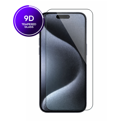[TG-I15M-9D-CL] 9D Clear Tempered Glass for iPhone 15 Plus (1 Pc)