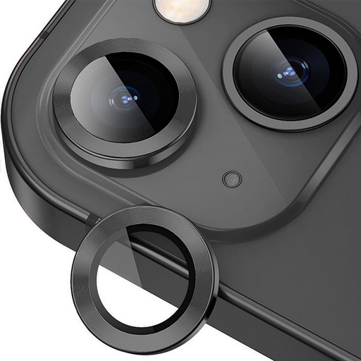 [TG-I15-RCL-MD] Ring Camera Lens w/HD Tempered Glass  for iPhone 15 / 15 Plus (Midnight) (1 Pc)