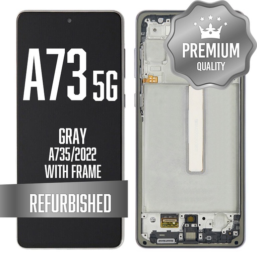 [LCD-A735-WF-GY] OLED Assembly For Samsung Galaxy A73 5G (A735/2022) with Frame - Gray (Premium)