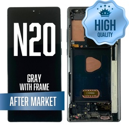 [LCD-N20-WF-HQ-GY] OLED Assembly for Samsung Note 20 5G with Frame - Gray (Aftermarket/OLED)