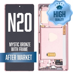 [LCD-N20-WF-HQ-BR] OLED Assembly for Samsung Note 20 5G With Frame - Mystic Bronze (Aftermarket/OLED)