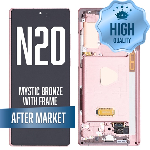 [LCD-N20-WF-HQ-BR] OLED Assembly for Samsung Galaxy Note 20 5G (N981) With Frame - Mystic Bronze (Aftermarket - OLED)