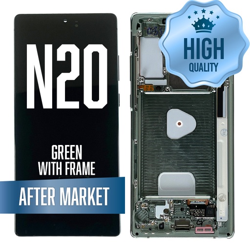[LCD-N20-WF-HQ-GR] OLED Assembly for Samsung Galaxy Note 20 5G (N981) with Frame Green (Aftermarket - OLED)