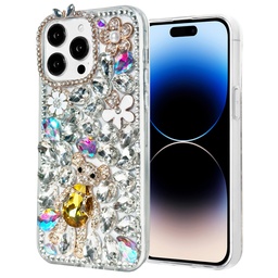 [CS-I15-DSC-B1] Diamond Stone Case for iPhone 15 - B1