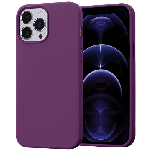 [CS-I15-PMS-PU] Premium Silicone Case for iPhone 16e / 15 / 14 / 13 - Purple