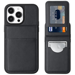 [CS-I15-KW214-BK] Card Holder Case for iPhone 15 - Black