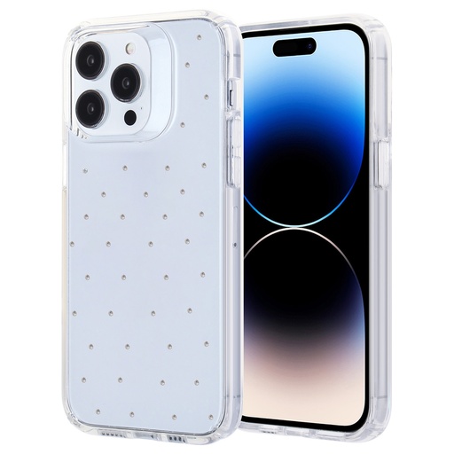 [CS-I15P-DTSC-CLR] Diamond Transparent Color Case for iPhone 15 Pro - Clear