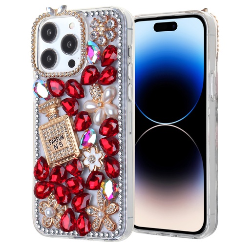 [CS-I15P-DFC-11] Diamond Flower Case for iPhone 15 Pro - 11