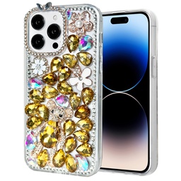 [CS-I15P-DSC-B7] Diamond Stone Case for iPhone 15 Pro - B7