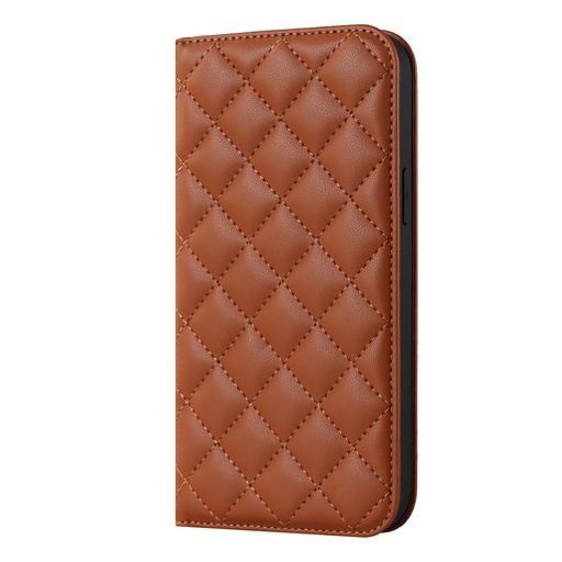 [CS-I15P-MPWC-BR] Magnet Puffer wallet Case wit Magsafe for iPhone 15 Pro - Brown