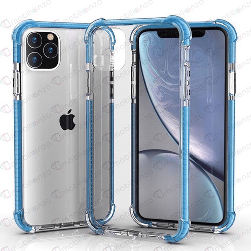 [CS-I15M-HEC-BLE] Hard Elastic Clear Case for iPhone 15 Plus - Blue Edge
