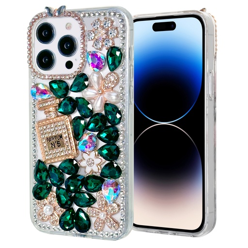 [CS-I15M-DFC-4] Diamond Flower Case for iPhone 15 Plus - 4