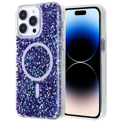 [CS-I15M-MGL-DBL] Magsafe Glitter Case for iPhone 15 Plus - Dark Blue