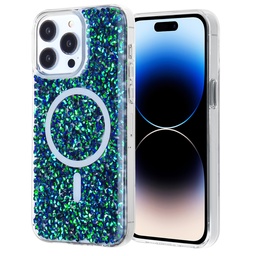 [CS-I15M-MGL-DGR] Magsafe Glitter Case for iPhone 15 Plus - Dark Green