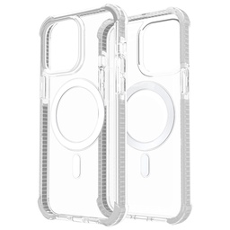 [CS-I15PM-MHEC-WHE] Hard Elastic Clear Case with Magsafe for iPhone 15 Pro Max - White Edge