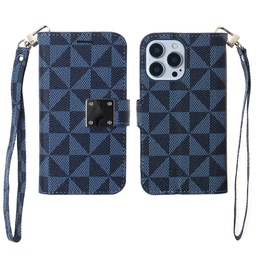 [CS-I15PM-TWC-NBL] Triangle Wallet Case for iPhone 15 Pro Max - Navy Blue
