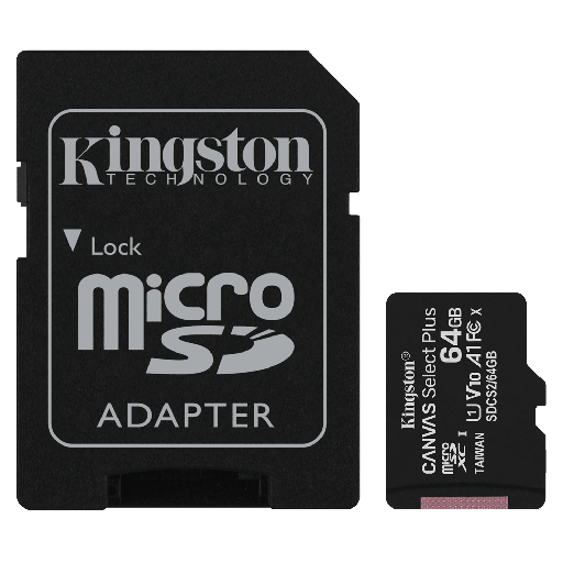 [SDCS2/64GB] Kingston - Microsdxc Canvas Select Plus 64gb Memory Card And Adapter - Black