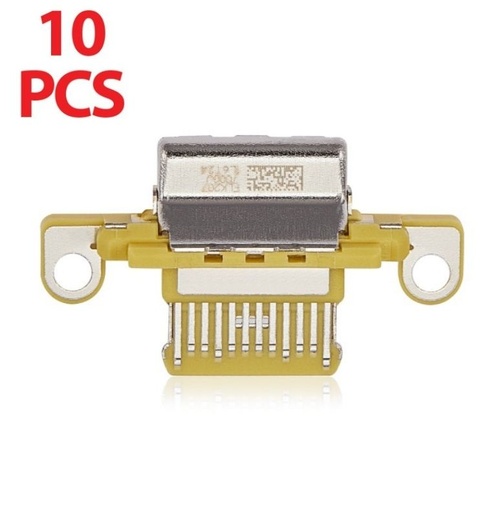 [SP-IP10-CP-YL] Charging Port Only For iPad 10 (2022) (Soldering Required) (Yellow) (10 Pack) (Premium)
