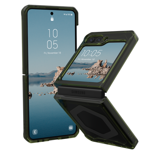 [21421411723A] Urban Armor Gear Uag - Plyo Pro Case For Samsung Galaxy Z Flip5 - Olive And Space Grey