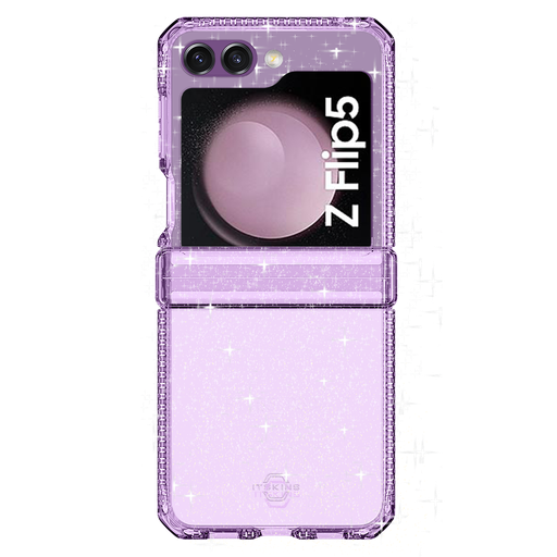 [SGB5-SUHPK-LIPP] Itskins - Supremer Hinge Spark Case For Samsung Galaxy Z Flip5 - Transparent Purple