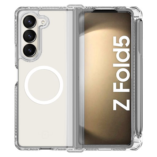 [SGQ5-SUHIP-TRPE] Itskins - Supremer Hinge Magsafe Case With Pen Holder For Samsung Galaxy Z Fold5 - Transparent