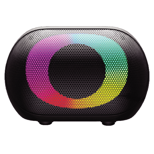 [SWAY-HALO-BLK] Sway - Halo Led Ipx5 Splash Resistant Bluetooth Speaker 10w - Black