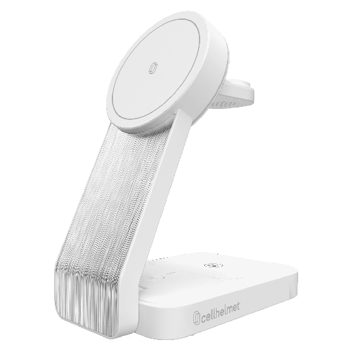 [3IN1-CHARGE-STAND] Cellhelmet - 3 In 1 Charging Stand With Cable - White