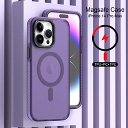[CS-I15M-MLS-PU] Magsafe Matte Letter Strap Case for iPhone 15 Plus - Purple
