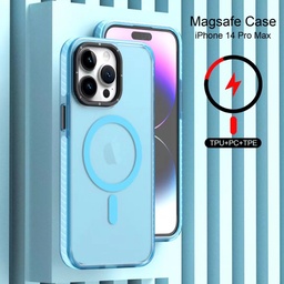 [CS-I15M-MLS-LBL] Magsafe Matte Letter Strap Case for iPhone 15 Plus - Light Blue