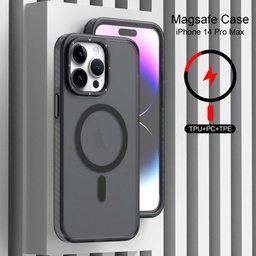 [CS-I15PM-MLS-BK] Magsafe Matte Letter Strap Case for iPhone 15 Pro Max - Black