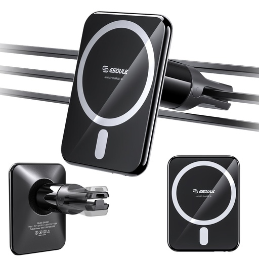 [ACE-EK-6001-BK] Esoulk 15W Magnetic Wireless Charger Air Vent Car Mount
