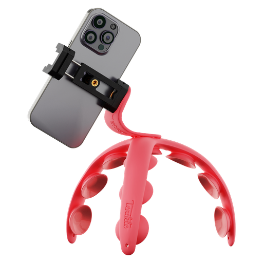 [TPRO-01-RED] Tenikle - Pro Bendable Suction Cup Tripod Mount - Red