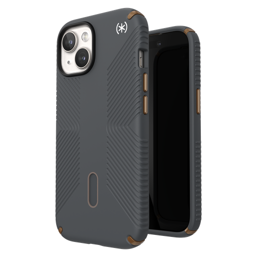 [150439-3212] Speck - Presidio2 Grip Magsafe Case For Apple Iphone 15    /    Iphone 14    /    Iphone 13   /   Iphone 16e - Charcoal Grey