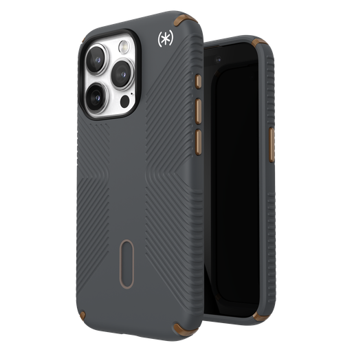 [150447-3212] Speck - Presidio2 Grip Magsafe Case For Apple Iphone 15 Pro - Charcoal Grey