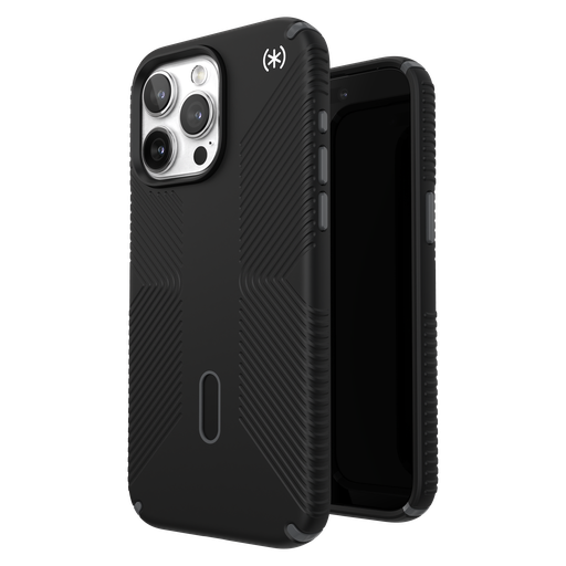 [150463-3205] Speck - Presidio2 Grip Magsafe Case For Apple Iphone 15 Pro Max - Black