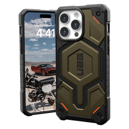 [11422211397B] Urban Armor Gear Uag - Monarch Pro Magsafe Case For Apple Iphone 15 Pro Max - Kevlar Element Green