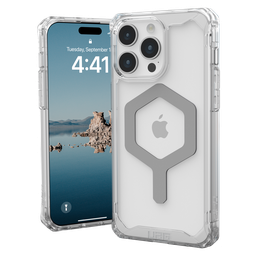 [114305114333] Urban Armor Gear Uag - Plyo Magsafe Case For Apple Iphone 15 Pro Max - Ice And Silver